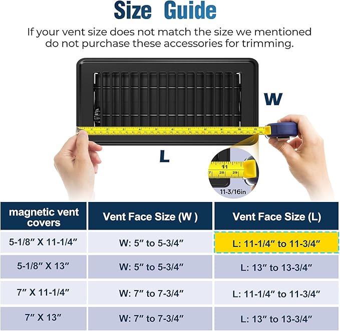 Magnetic Vent Covers with Vent Screen 5.1x11.3 Inch, Ceiling Air Vents to Block - Image 6