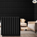Nuanchu 32 Pcs 3D Slat Wall Panels, Paintable Waterproof Textured Tiles by Nuanchu