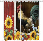 Chicken Sunflowers Living Room Curtains 84 Inch Length, Window Curtains Tab Top by Unknown