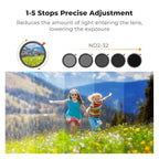 K&F CONCEPT 55mm Black Diffusion Mist Effect 1/4 & Variable ND2-32 & Circular - Image 5