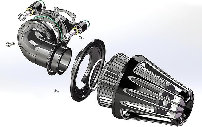 Big Sucker cone Air filter intake by ForHarleyAccessories