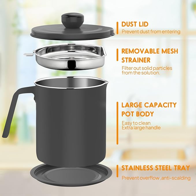 Chihee Grease Container Stainless Steel Bacon Grease Saver - Image 2