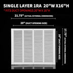 20x16 Air Return Grille, Air Return Vent Cover, Flat Vent Cover, Rejillas De - Image 2