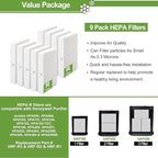 Smilyan 9 Pack Hpa300 HEPA Replacement Filter R - Image 5