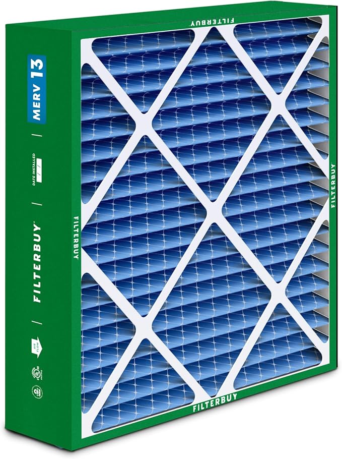Filterbuy 20x22x5 Air Filter MERV 13 Optimal Smoke & Allergy Defense, Pleated - Image 9