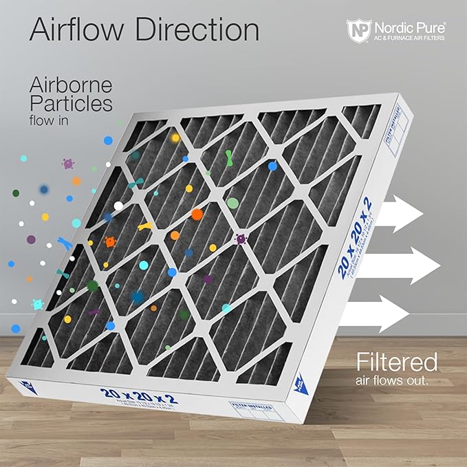 Nordic Pure 20x25x2 Furnace Air Filters MERV 12 Pleated Plus Carbon 3 Pack - Image 8