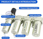 3/4" NPT Industrial Grade 4 Stage Air-Dryer-for-Compressor, - Image 4