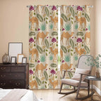 2 Panel Kitchen Cafe Curtains, Desert Camels Sunlight Filtering Nature Air - Image 3