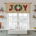 Red Green Christmas Kitchen Tier Curtains 24 Inch Long 2 Panel Set, Rod Pocket by Unknown