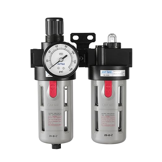 Compressed Air Filter Regulator Lubricator Combo Airtac BFC4000 1/2''NPT 0-140 by Unknown