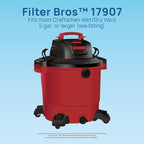 Filter Bros 17907 Fine Dust Replacement Fits Craftsman Shop Vacuums 5 Gal Plus - Image 3