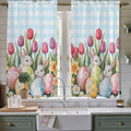 Easter Window Curtains 63 Inch Long 2 Panel Set, Rod Pocket Bedroom Curtains & by Unknown