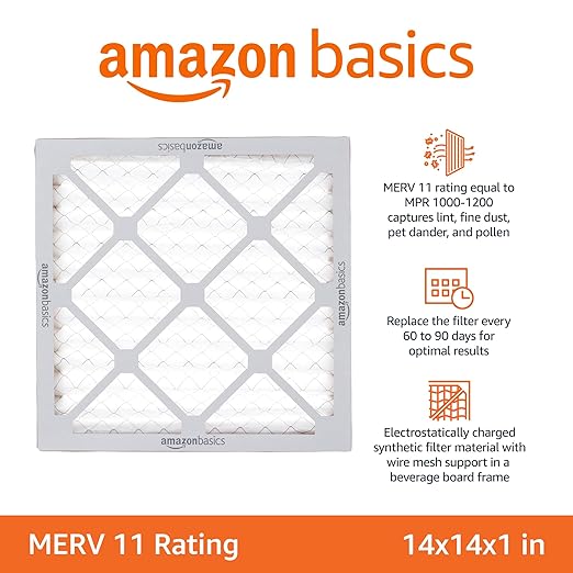 Amazon Basics 14x14x1 Air Filter 6 Pack, MERV 11 AC Furnace Filters - Image 2