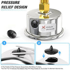MEANLIN MEASURE 0~100Psi Dry Pressure Gauge Stainless Steel 1/4" NPT 2" FACE - Image 6