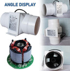 Inline Duct Fans 3 Inch 12V Extractor Fan 6W 47Cfm Plastic Variable Vent Blower - Image 3
