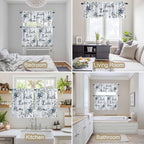 Kitchen Curtains Tiers and Valance Set of 3, Texas Star Country Light Filtering - Image 7