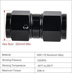 EVIL ENERGY 8AN Female to 8AN Female Straight Swivel Coupler Union Fitting - Image 2