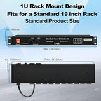 1U PDU Network Servers Surge Protector Power Distribution Unit 12-Outlet - Image 5