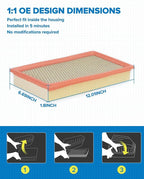 PHILTOP Engine Air Filter, Compatible - Image 5
