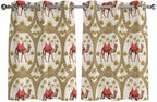 2 Panel Kitchen Cafe Curtains, Camels Palm Trees Sunlight Filtering Nature Air by Hokiten