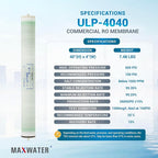 Max Water ULP-4040 Reverse Osmosis 4" x 40" RO Membrane, 2600 GPD | ULP 4040 - Image 2
