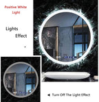 Round LED Bathroom Mirror Demister Pad IP44 Vanity Large Mirror Cold Light - Image 2