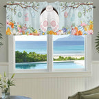 Easter Bunny Curtain Valances for Windows, Kitchen Valance Window Treatment - Image 3