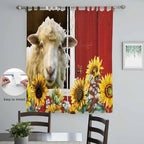 Sheep Flowers Living Room Curtains 96 Inch Length, Window Curtains Tab Top - Image 4