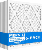 24x30x1 Air Filter, MPR 1900 & FPR 10, MERV 13 Pleated Air Filter by Chenzhit