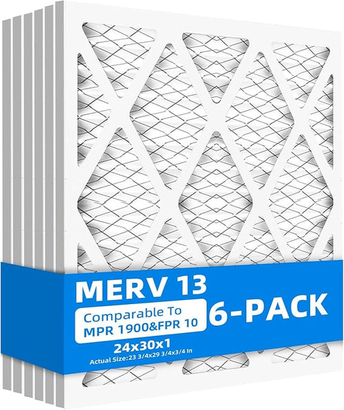 24x30x1 Air Filter, MPR 1900 & FPR 10, MERV 13 Pleated Air Filter by Chenzhit