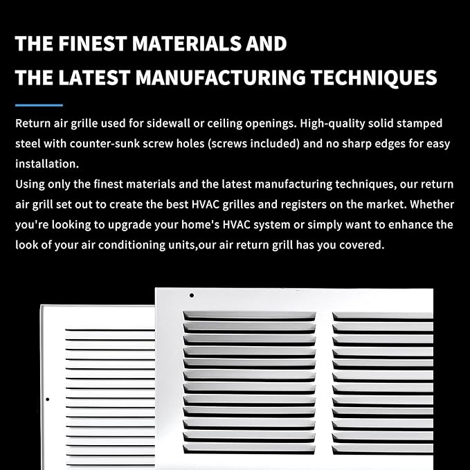 24x8 Return Air Grille, Air Return Vent Cover, Flat Vent Cover, Rejillas De - Image 5