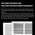 24x8 Return Air Grille, Air Return Vent Cover, Flat Vent Cover, Rejillas De - Image 5