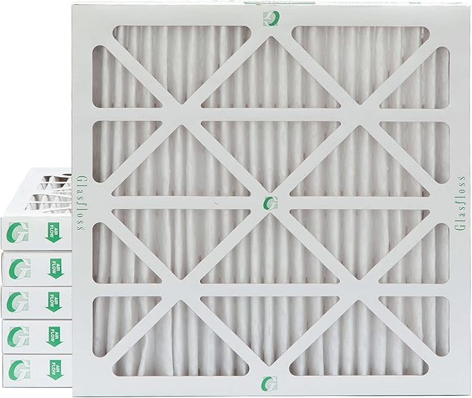 Glasfloss 24x24x2 MERV 10 2" Inch Pleated Air Filters Box of 6. Actual Size: by Glasfloss