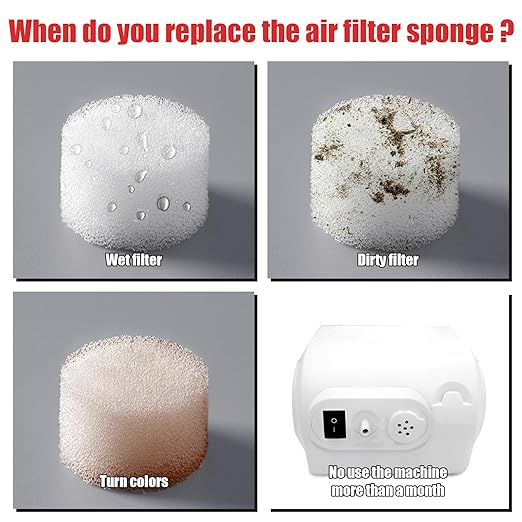 100 Pieces Air Filter Sponge for Compressor System Accessories Round White - Image 4