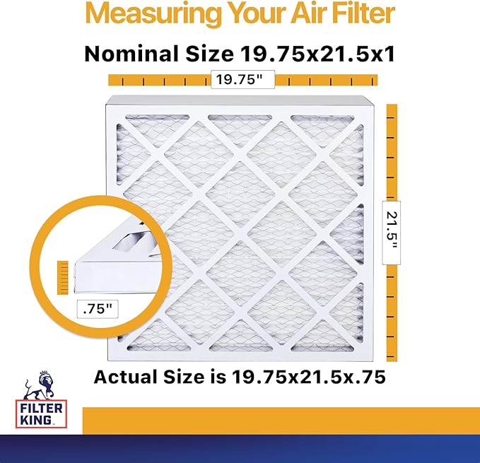 Filter King Air Filters 19.75x21.5x1 | 4-PACK | MERV 13 HVAC Pleated AC Furnace - Image 2