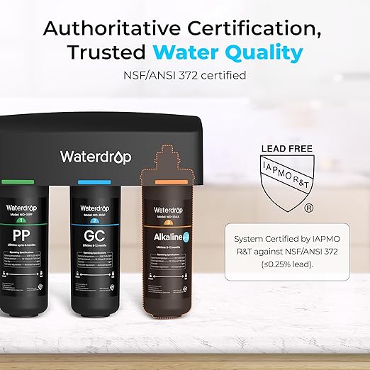 Waterdrop TSB-ALK 8 Layer Slightly Alkaline Under Sink Water Filter System - Image 9