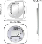 LUVODI Lighted LED Bathroom Mirror: 28”x32” Transparent Wall Mounted Vanity - Image 8