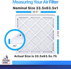 Filter King 33.5x63.5x1 Air Filter | 4-PACK | MERV 8 HVAC Pleated A/C Furnace - Image 2
