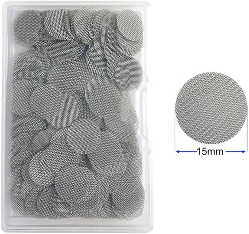 200pcs Stainless Steel Pipe Filters, 15mm/0.59 Inch Smoking Screens Pipe - Image 2