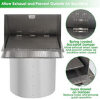 6 Inch Hooded Wall Vent with Screen and Damper, 6 Inch Exhaust Vent Cover Cap - Image 4
