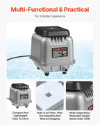 VEVOR Linear Air Pump, 109L/Min Air Flow Septic Aerator Pump, Oil-Free & Quiet - Image 5