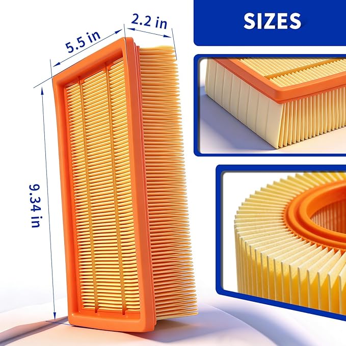 VF100 Flat Pleated Paper Filter Replacement - Image 2
