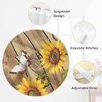 Farmhouse Sunflowers Bedroom Curtains 63 Inch Length, Window Curtains Tab Top - Image 6