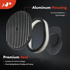 A-Premium Universal 12" Oval Black Air Cleaner Filter Assembly - Image 3