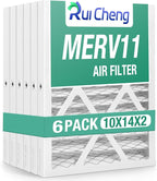 6 Pack Updated 10x14x2 Air Filter, pertain Merv 11 HVAC Pleated A/C Furnace by Unknown