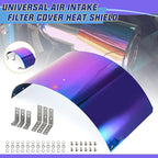 PTNHZ Universal Stainless Steel Air Intake Filter Cover Heat Shield Fits - Image 2