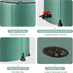 Collapsible Rain Barrel Water Storage Containers-100 Gallon Portable Rainwater - Image 2