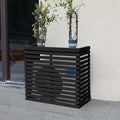 Wood Air Conditioner Fence Screen by Unknown