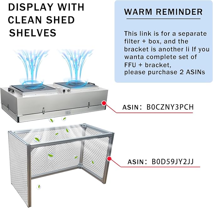HEPA H14-Filter Laminar Flow Hood Updated FanFilter Unit（Include HEPA - Image 7