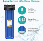 SimPure Whole House Water Filter Cartridges 20" x 4.5" GAC/KDF Carbon and Heavy - Image 3